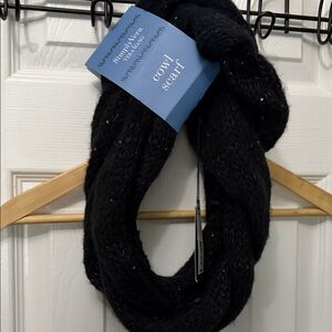 Black Sequin Infinity Scarf Vera wang